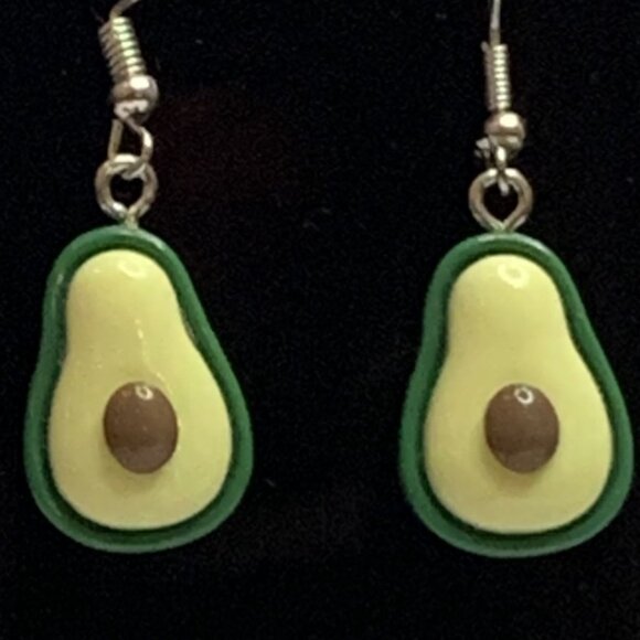 Avocado Earrings, Funny Food, Food Jewelry, Fruit Earrings, Avocado Lover, Gift - Picture 2 of 8